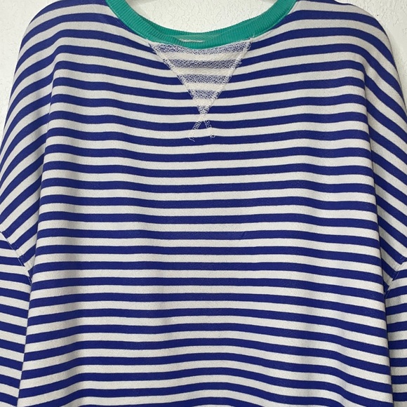 Free People We The Free Striped classic Crewneck Pullover sweatshirt - Picture 7 of 10